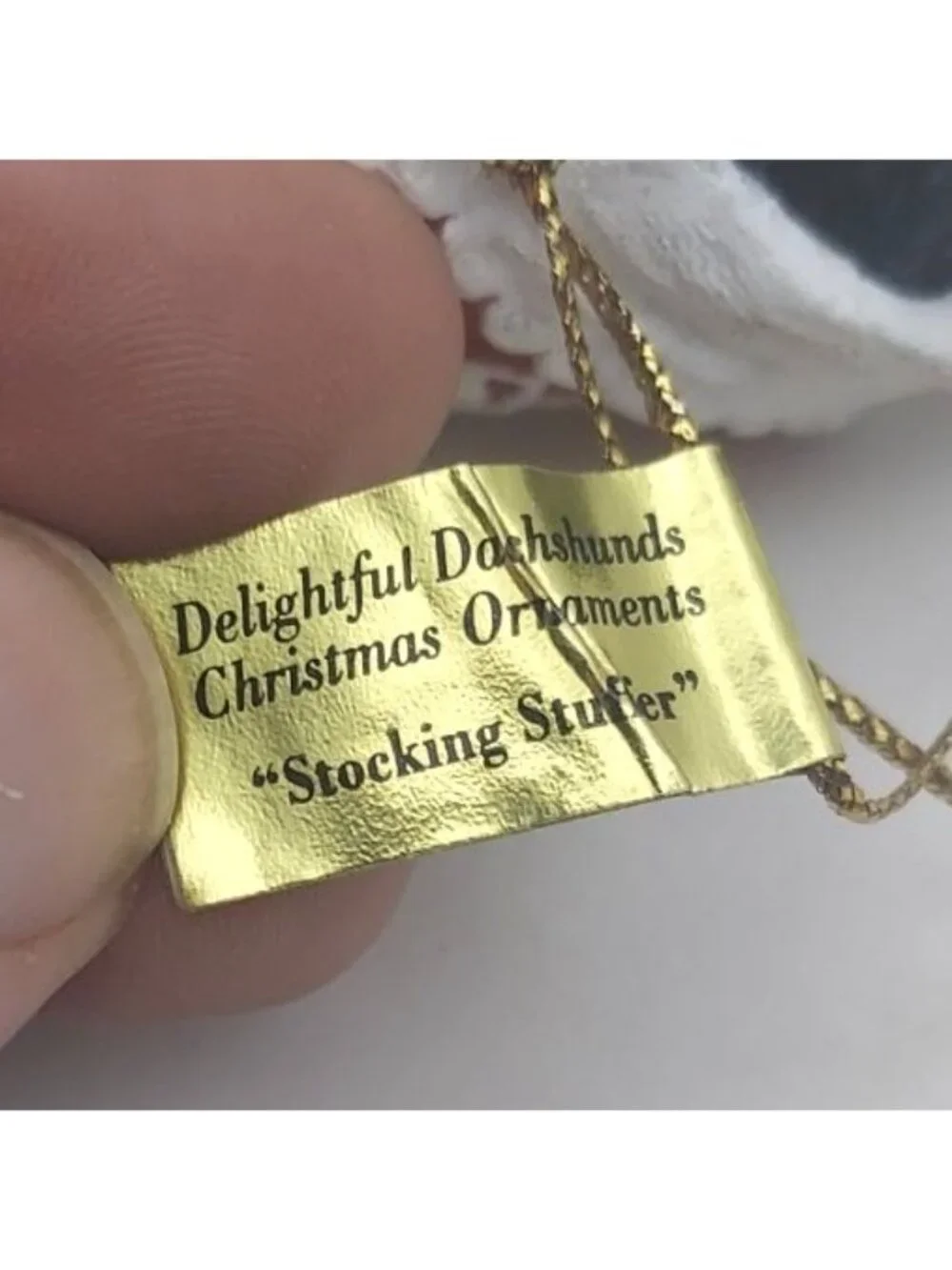 Danbury Mint Delightful Dachshunds Dog Christmas Ornaments Set of 3 Original Box